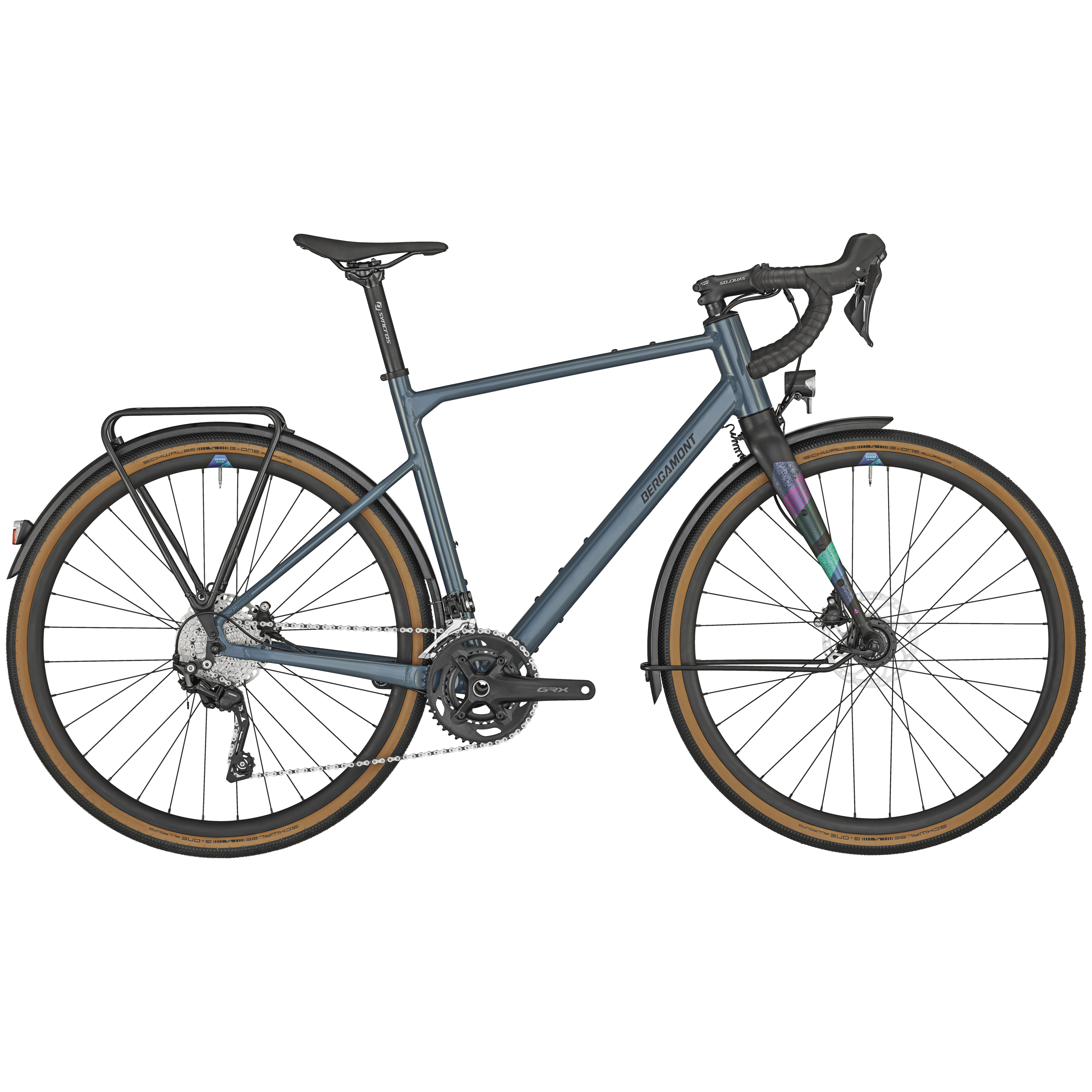 Bergamont Grandurance RD5, Gravelbike mit Vollausstattung, shiny sunny blue