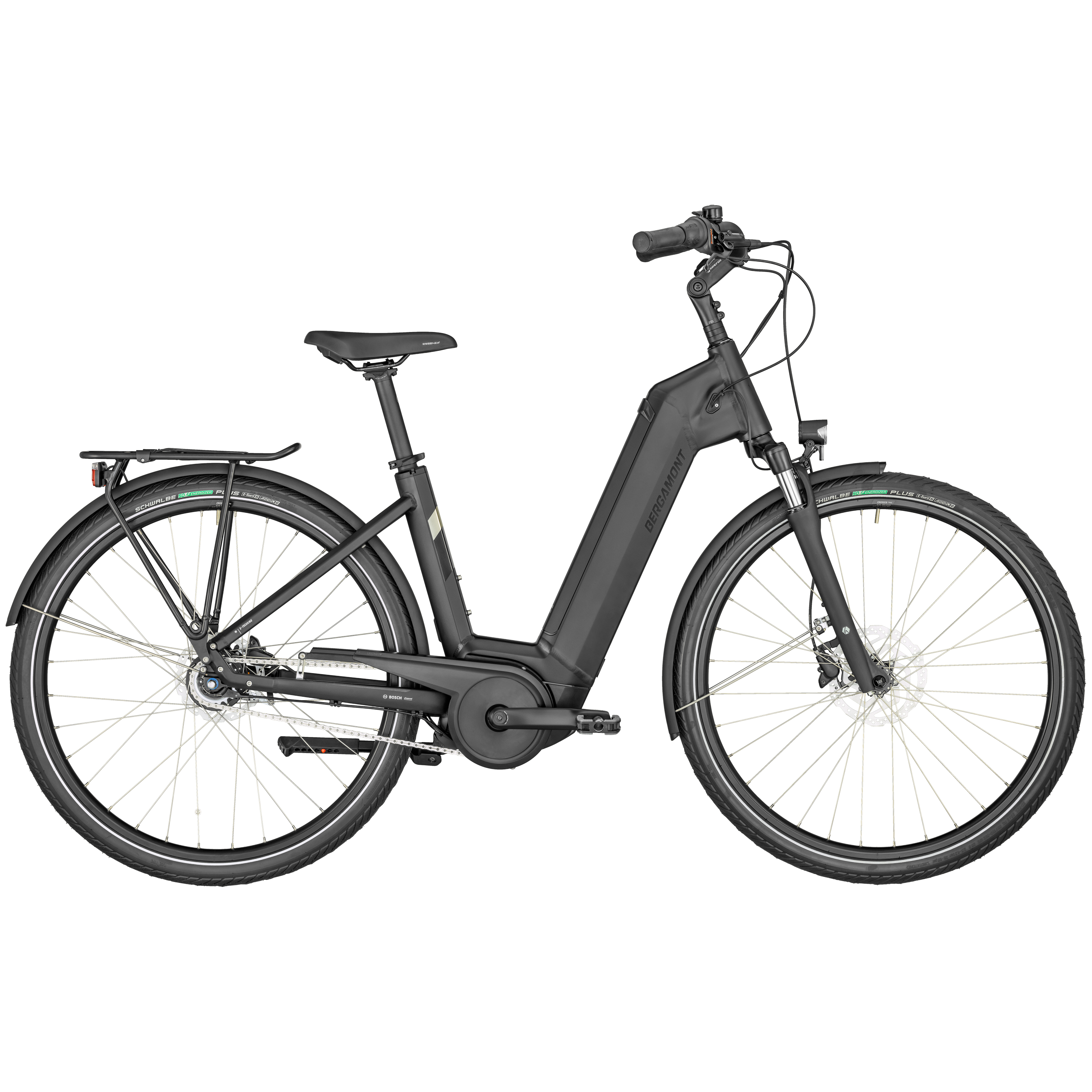 Bergamont E-Horizon N8, City E-Bike mit Rücktrittbremse und tiefem Einstieg. Farbe: weiß glänzend